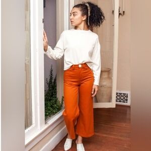 Whimsy + Row Flora High-Waisted Cropped Pants